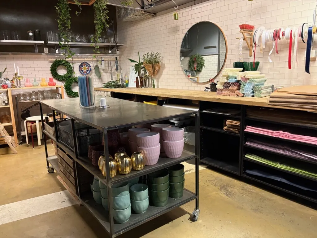 Fra arbeidsrommet i butikken